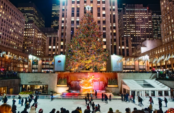 Arbre de Noël à Rockefeller Center Plaza