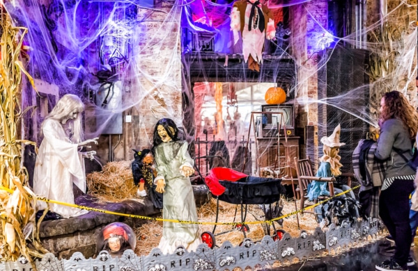 Décos d'Halloween au Chelsea Market à New York