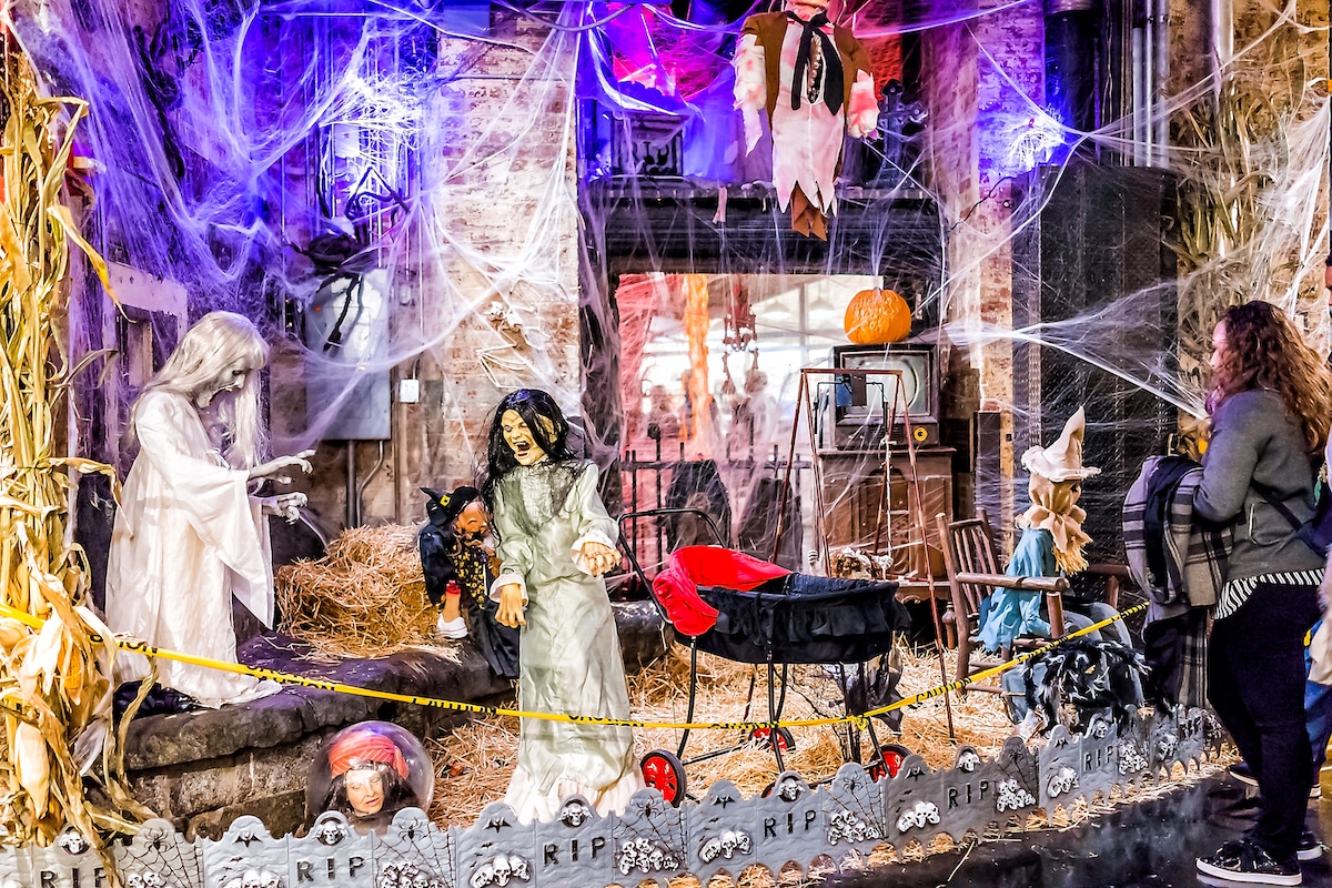 Décos d'Halloween au Chelsea Market à New York