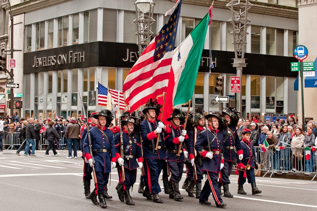 Parade de Columbus day sur la 5ème avenue à New York
