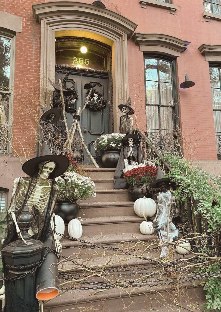 Maison décorée pour Halloween à Greenwich Village