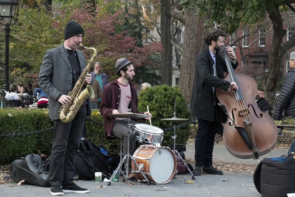Groupe de jazz au Washington Square Park