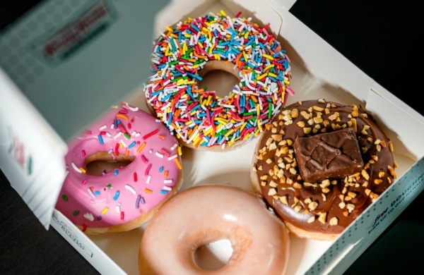 Quatuor de donuts de krispy kreme à new york