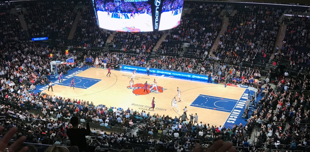 Match de NBA des Knicks au Madison square Garden