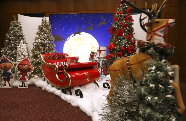 Décorations de Noel au Paley Center for media à New York
