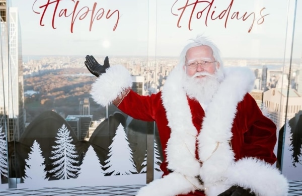 Père Noël au Top of the Rock à New York
