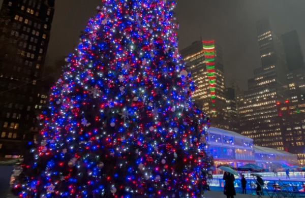 Sapin de Bryant Park à New York
