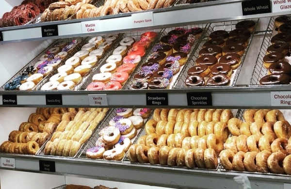 Différentes sorte de donuts, the donut pub à new york