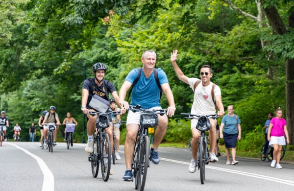 Personnes faisant du vélo à Central Park