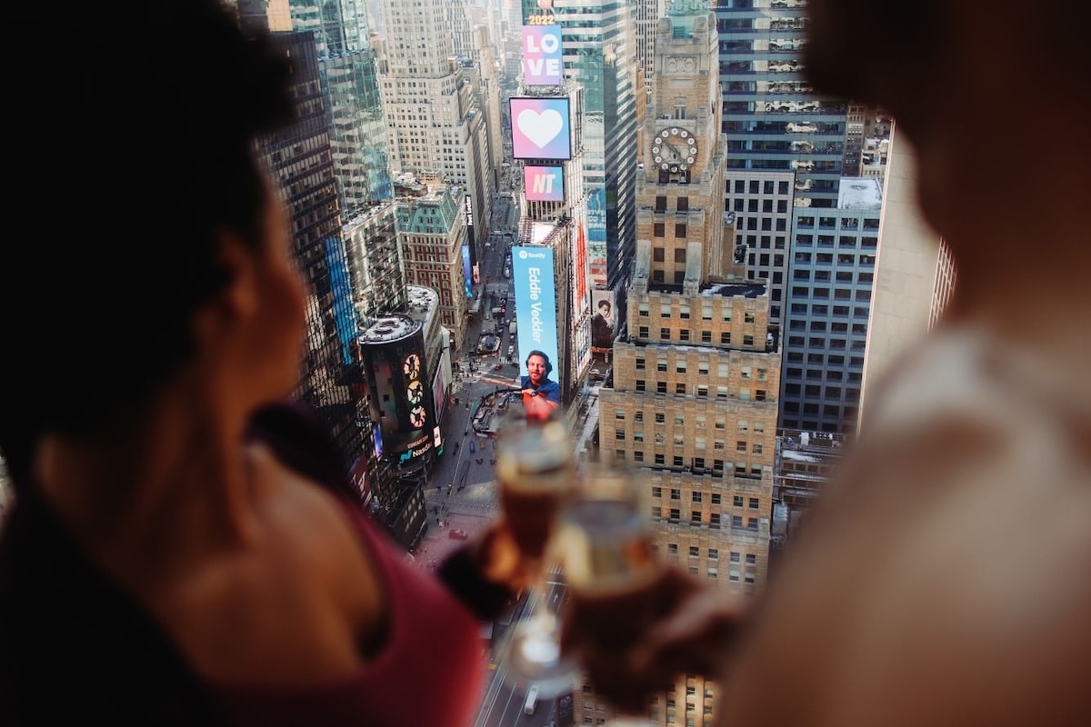 Vue depuis le restaurant The View à New York