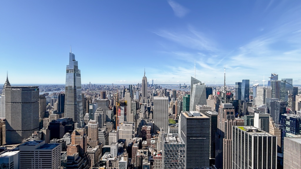 Vue de la skyline de New York depuis le Top of the Rock