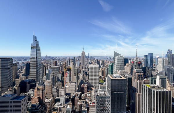Vue de la skyline de New York depuis le Top of the Rock
