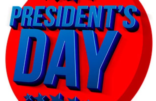 Symbole rouge et blanc indiquant President's day