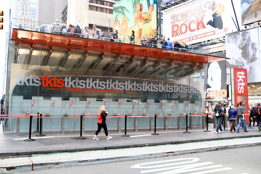 TKTS bon plan billets comédies musicales NYC