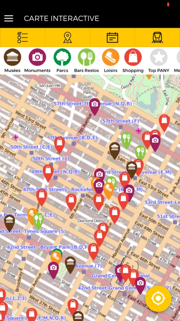 app carte interactive nyc