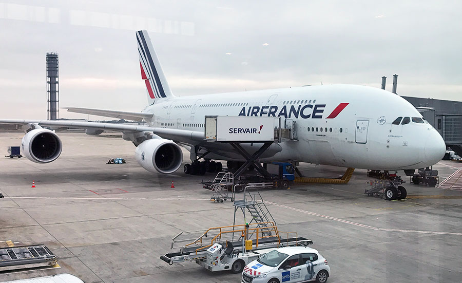 Avion AirFrance à l'aéroport Roissy Charles de Gaules