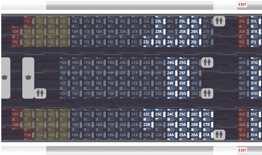 Plan des sièges Airbus A380 Paris - New York