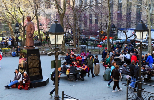 Columbus Park à Chinatown à New York
