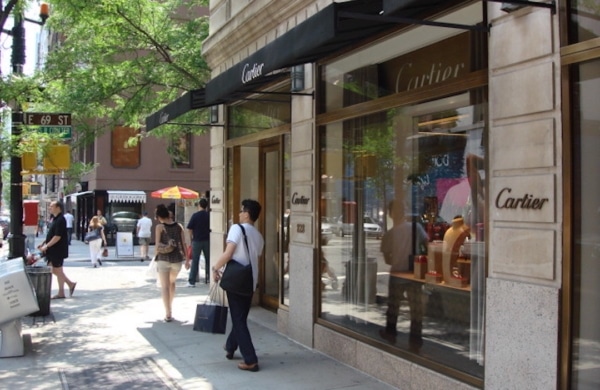 Boutique Cartier sur Madison Avenue à New York