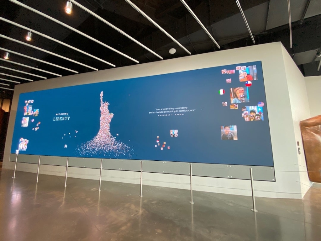 Tableau interactif au musée de la Statue de la Liberté