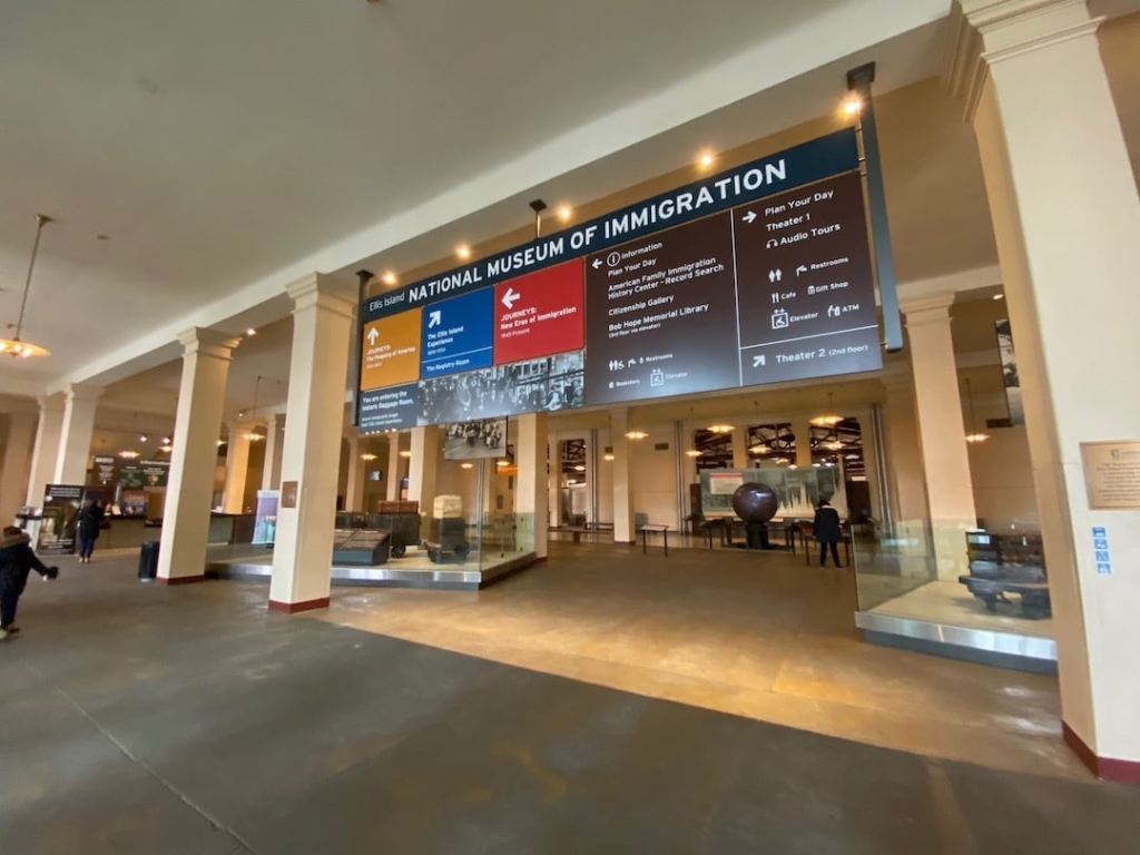Entrée du musée de l'Immigration à Ellis Island