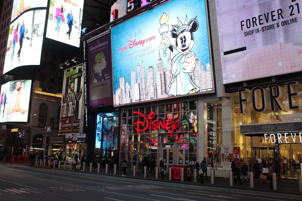 Extérieur de la boutique Disney à New York
