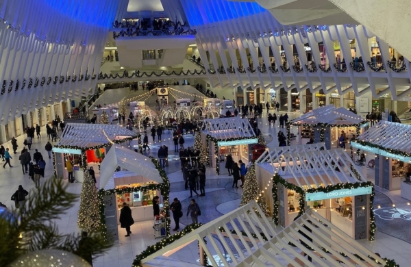 Marché de Noël à l'Oculus à New York