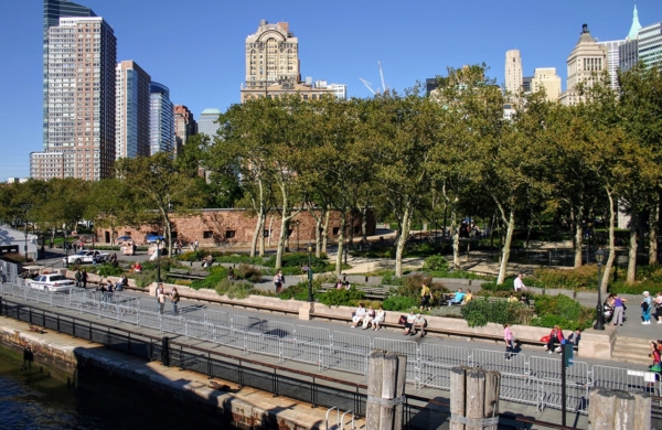 vue Battery Park NYC, endroit paisible Manhattan