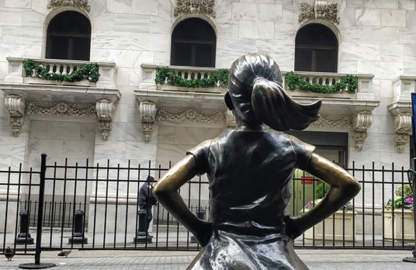 Statue de la Fearless Girl à Wall Street
